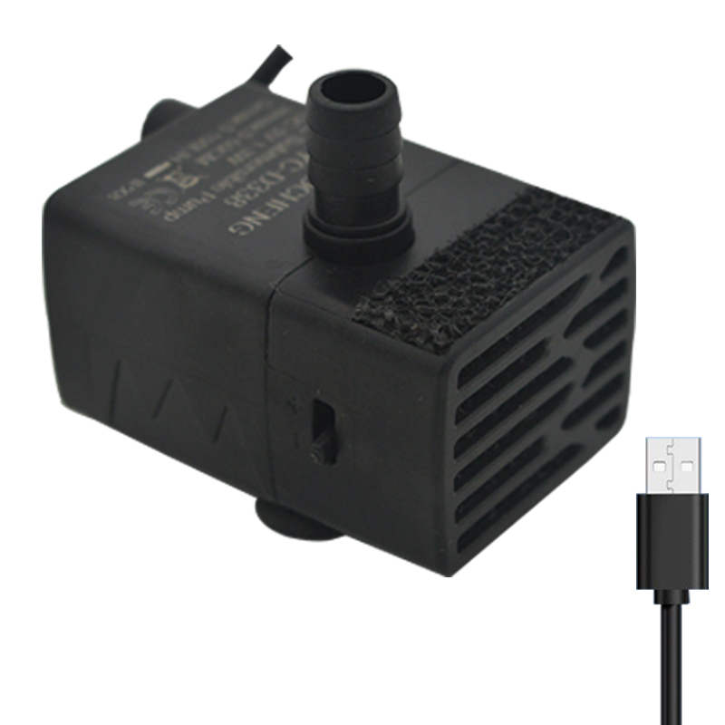 Marine Aquarium Water - Ultra-Leise USB-Aquarium-Fischbecken-Filterpumpe Mini-Haustierbrunnen Tauchbare Wasserkreislaufpumpe mit