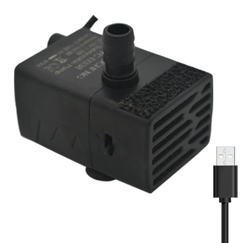Marine Aquarium Water - USB-Aquarium-Tauchpumpe, 5V 5W Mini Einstellbare Durchflussfilterpumpe,