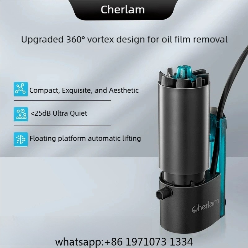 Marine Aquarium Water - Elektrischer Ölfilm-Entferner für Aquarien, Mini-Ölfilm-Prozessor, Sauerstoffanreicherung,