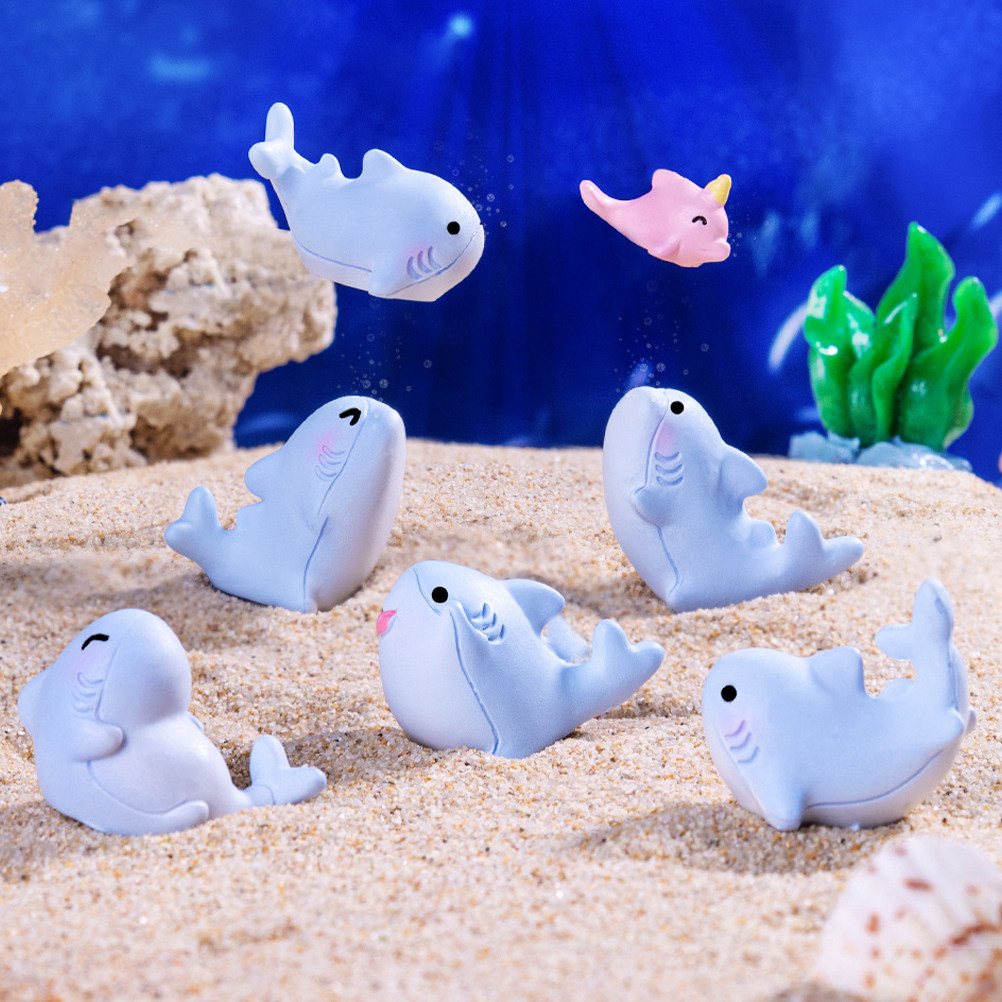 6 Stück Niedliche Mini-Hai-Fig – Marine Aquarium Home Bewertung und Preis